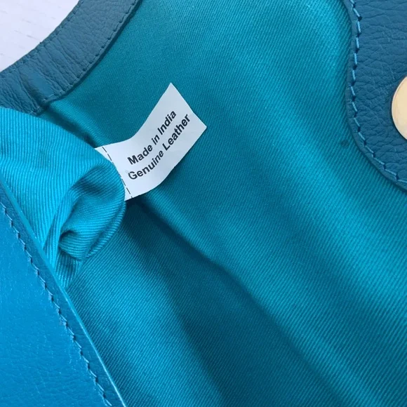 BATA 100% Genuine Leather Teal Green CrossBody Bag - Picture 4 of 8